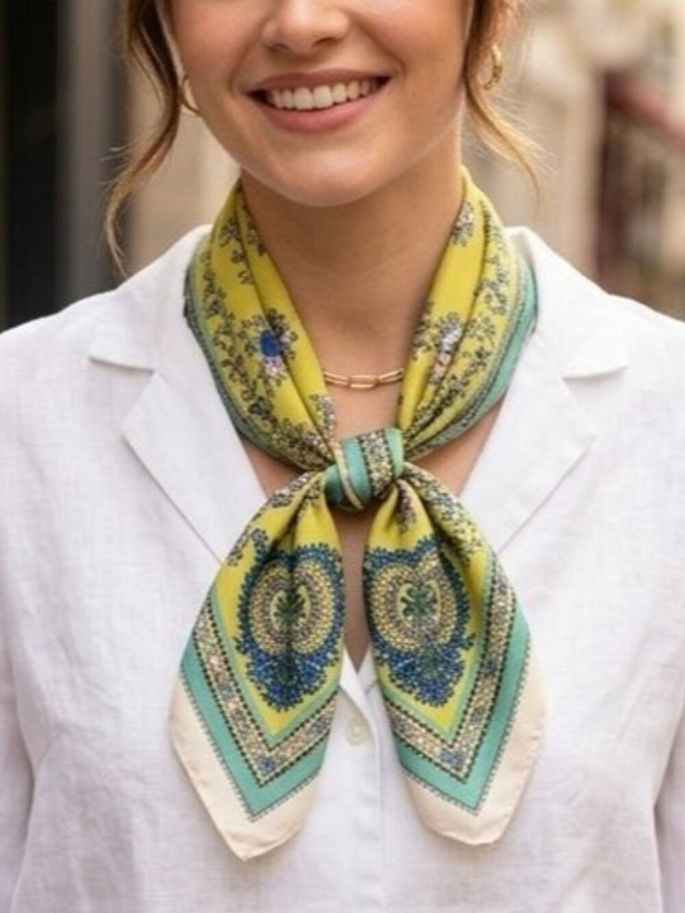 Free People So Silk Printed Bandana Scarf Tube Top Belt Floral Paisley Wrap OS